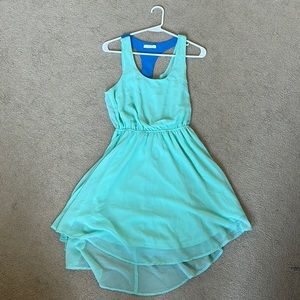 Lush teal dress. Size small. Gently used. High low style